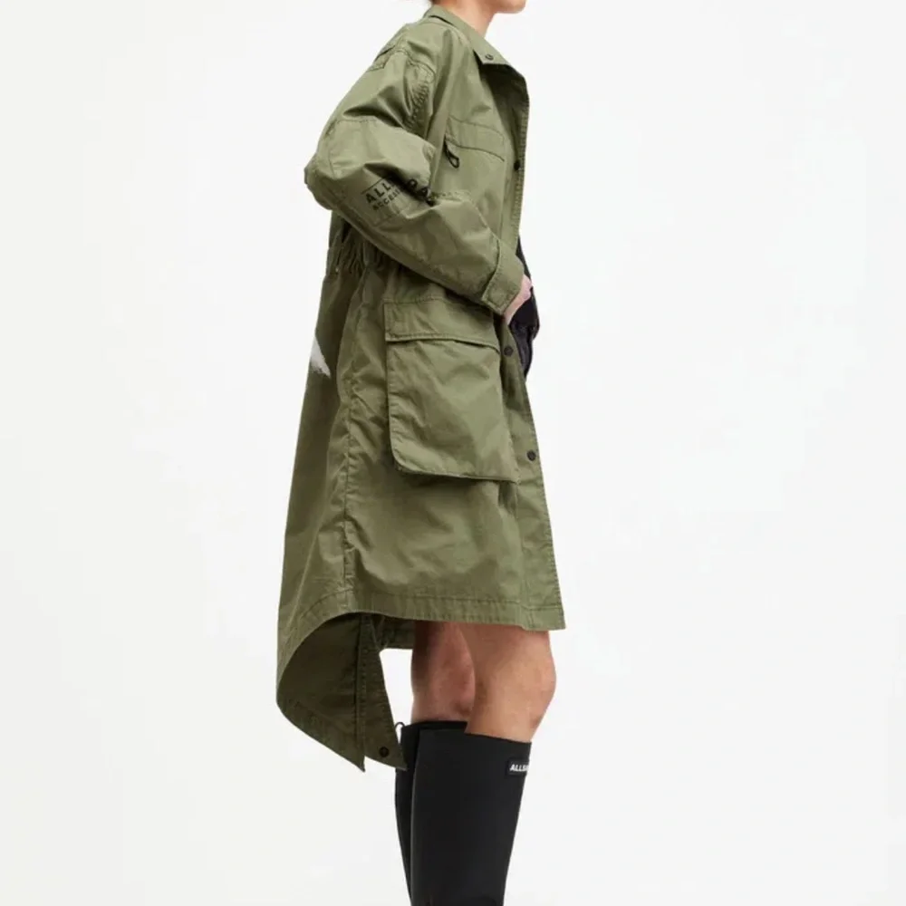 All Saints - Women’s Mills Cotton Grafiti Parka - Picture 3 of 8